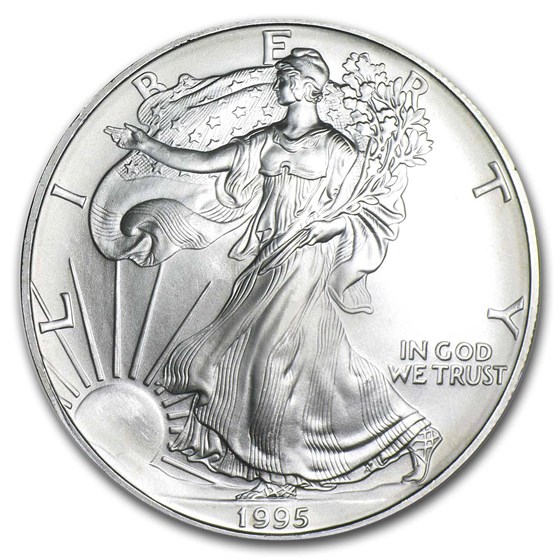 1995 1 oz Silver American Eagle BU 1995 1 oz Silver American Eagle BU
